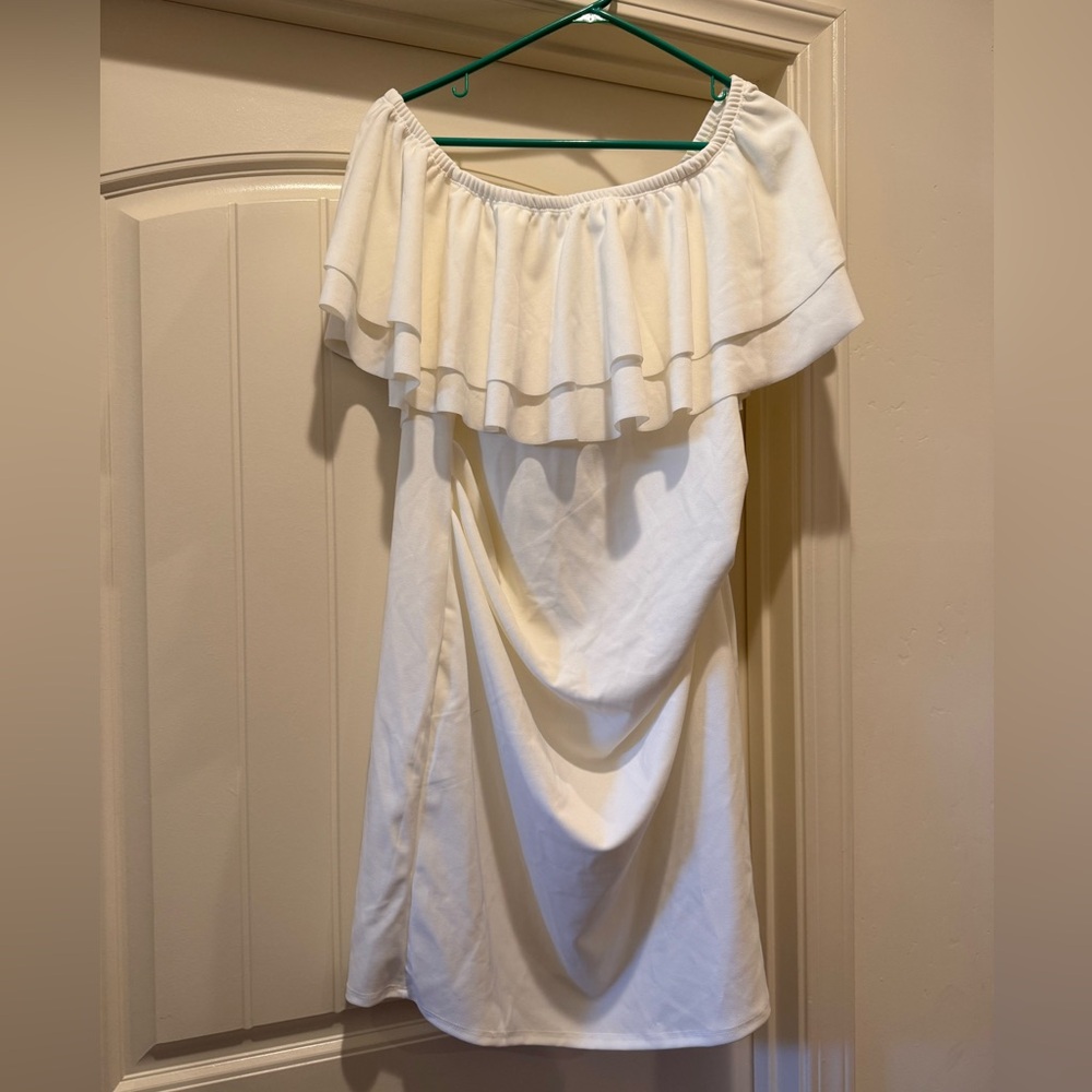 Elegant Off-Shoulder White Dress